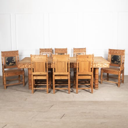 20th Century Faux Bamboo Table and Chairs DA5228015