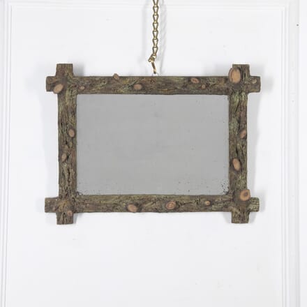20th Century Folk Art Log Framed Mirror MI1527730