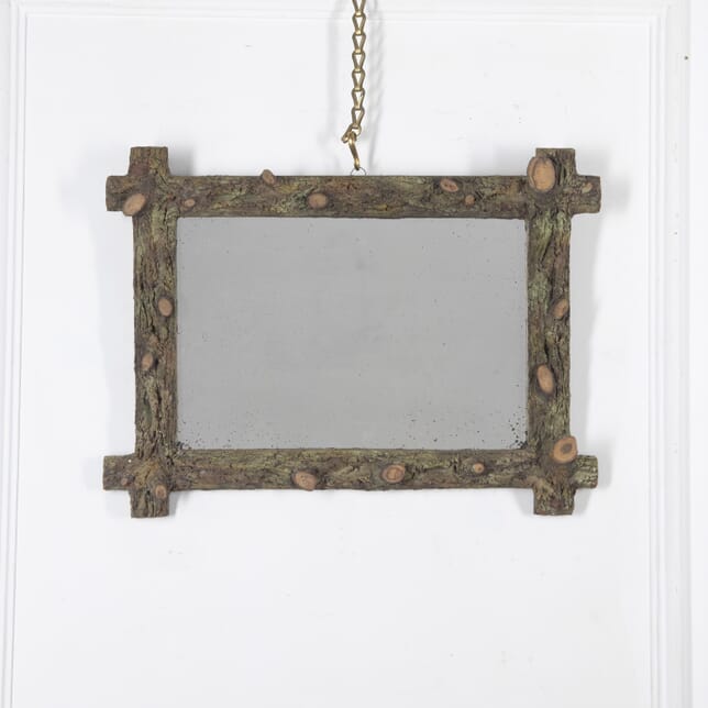 20th Century Folk Art Log Framed Mirror MI1527730