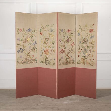20th Century Four-Fold Embroidered Screen OF9427798