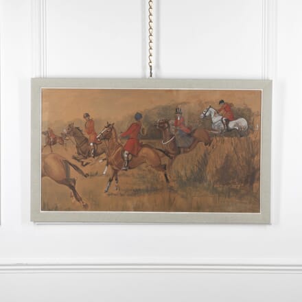 20th Century Framed 'Hunt' Signed Pastel WD1528770