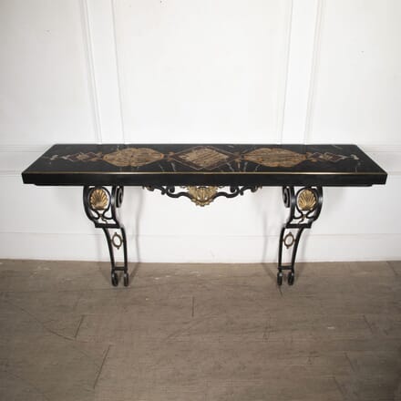 20th Century French Console with Inlaid Marble Top CO4828634