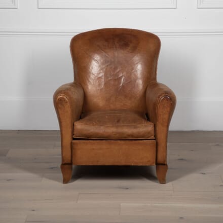 20th Century French Leather Club Chair CH4831270