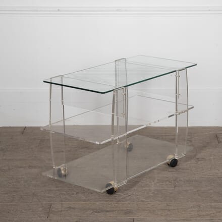 20th Century French Lucite and Glass Trolley TC1530018