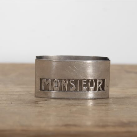 20th Century French 'Monsieur' Napkin Ring DA1529936