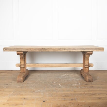 20th Century French Scrubbed Oak Refectory Table TD8528611