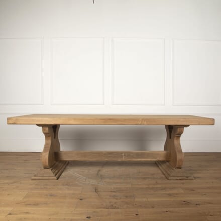 20th Century French Scrubbed Oak Refectory Table TD8528076