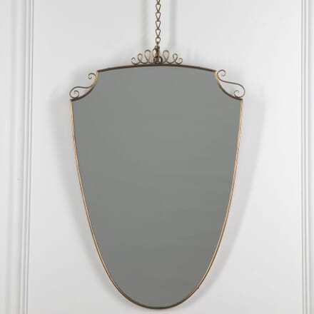 20th Century Italian Brass Wall Mirror MI4629298