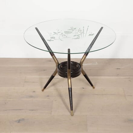 20th Century Italian Coffee or Side Table with Glass Top CT4632947