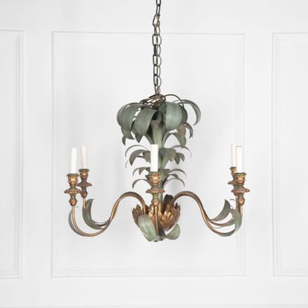 20th Century Italian Tole and Gilt Chandelier LC4532470