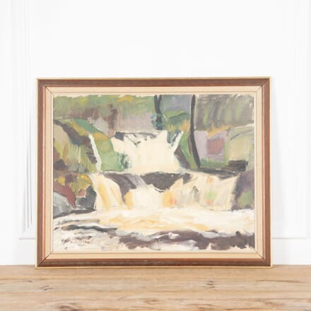 20th Century Large Swedish Abstract Landscape WD3033119
