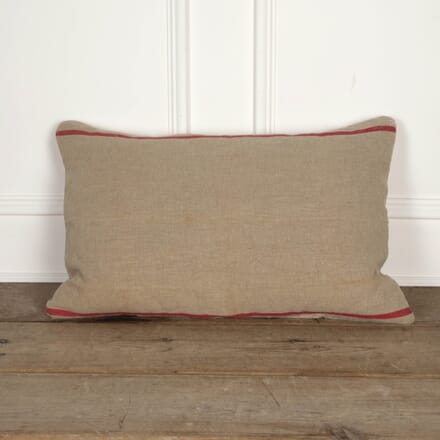 20th Century Linen Cushion with Turkey Red Stripe RT9026540