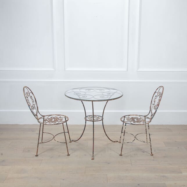 20th Century Metal Table and Chairs Set 34192