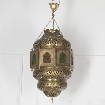 20th Century Moroccan Stained Glass Lantern LL4824428