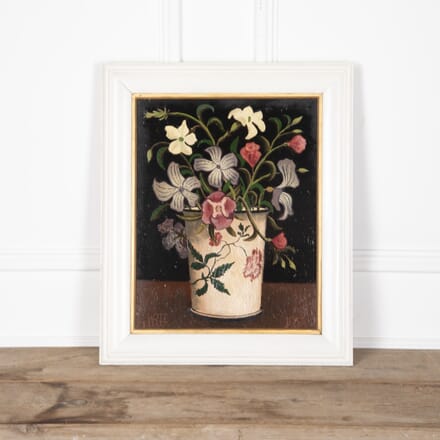 20th Century Oil on Board of Flowers In Vase WD5928033
