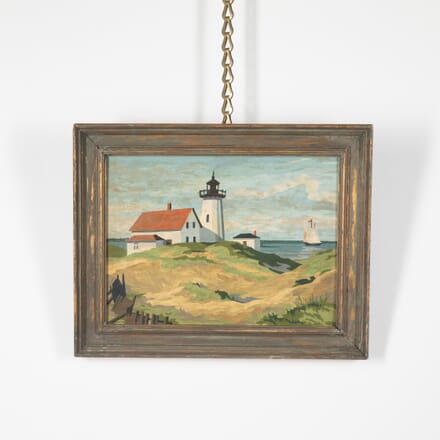 20th Century Oil on Board of The Lighthouse WD2828855