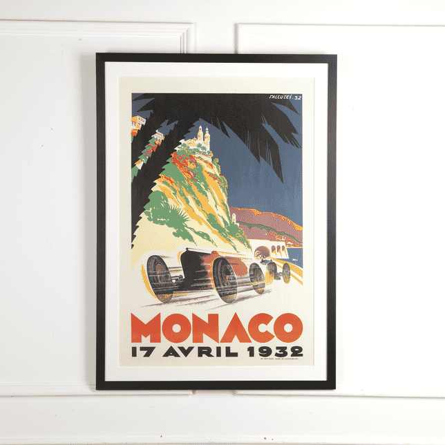 20th Century Style Monaco Racing Poster WD5322073