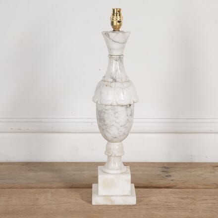20th Century Ornate White Marble Lamp LL8827376