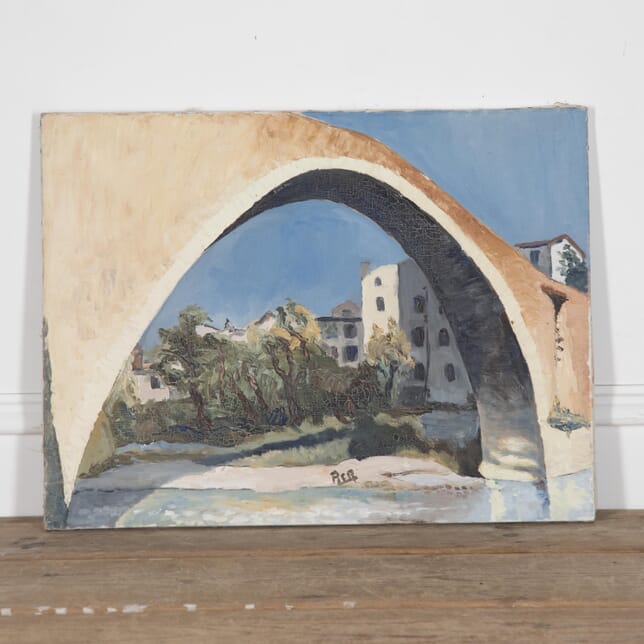 20th Century Painting 'The Romanesque Bridge, Nyons' WD1529982