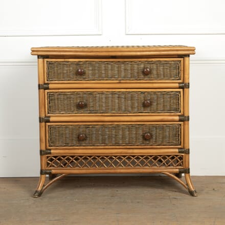20th Century Rattan and Bamboo Chest of Drawers CC5927402