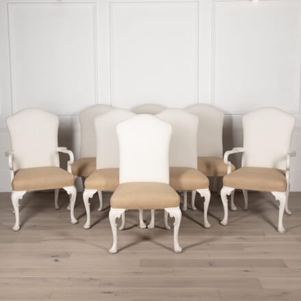 20th Century Set of Eight Painted Swedish Dining Chairs CD4531165