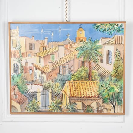 20th Century St Tropez Oil on Canvas French WD2832559