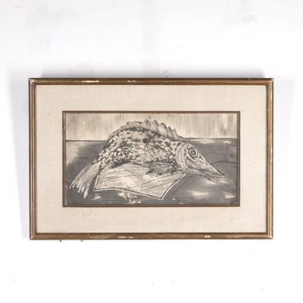20th Century Still Life Etching of a Fish WD2924060