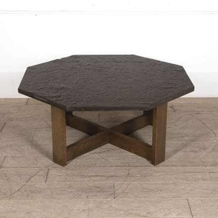 20th Century Stone and Oak Coffee Table CT6421867