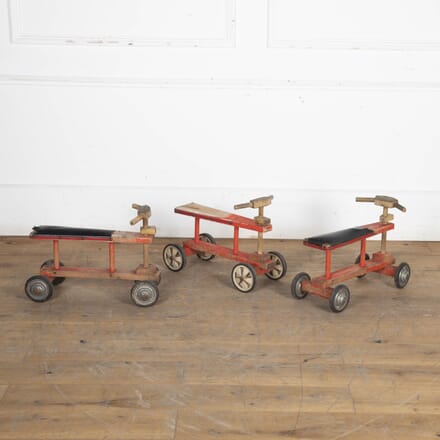 Collection of Three 20th Century Wooden Children's Scooters DA8525221