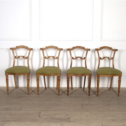 Collection of Four 19th Century Burr Maple Bedroom Chairs CH0520716