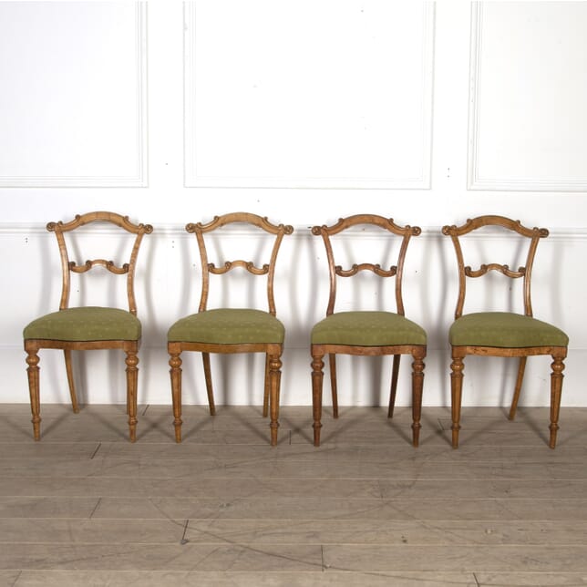 Collection of Four 19th Century Burr Maple Chairs CH0520716