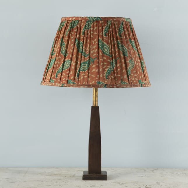40cm Terracotta & Teal Paisley Silk Lampshade DA6614194