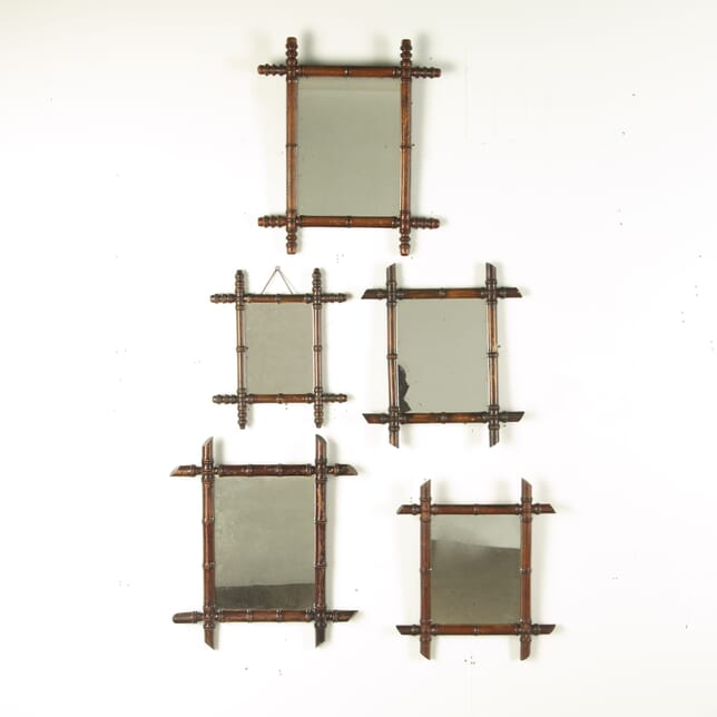 Set of Five Small Bamboo Mirrors MI7325267