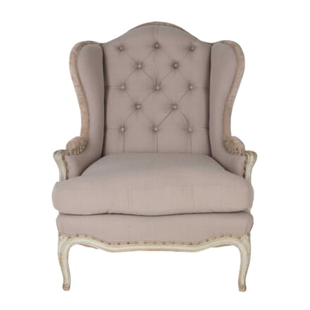 French Painted Button Back Armchair CH0659363