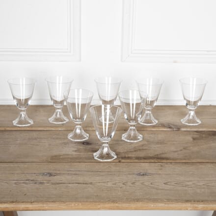 Set of Eight Val Saint Lambert Wine Or Water Goblets DA5825311