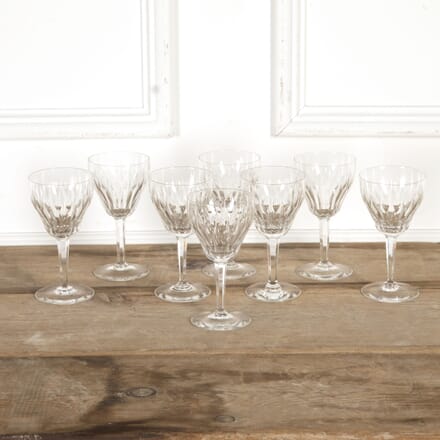 Eight Val Saint Lambert Crystal Wine Goblets DA5818366