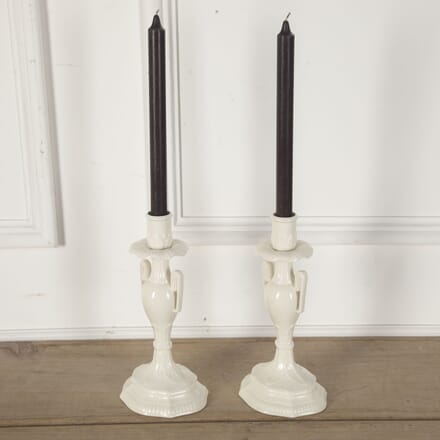 Leeds Creamware Urn Candlestick Holders DA5912088