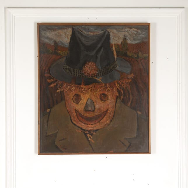 Oil on Board of a Scarecrow WD4312967