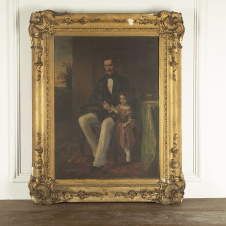 Painting of Father and Daughter in Decorative Frame WD7712824