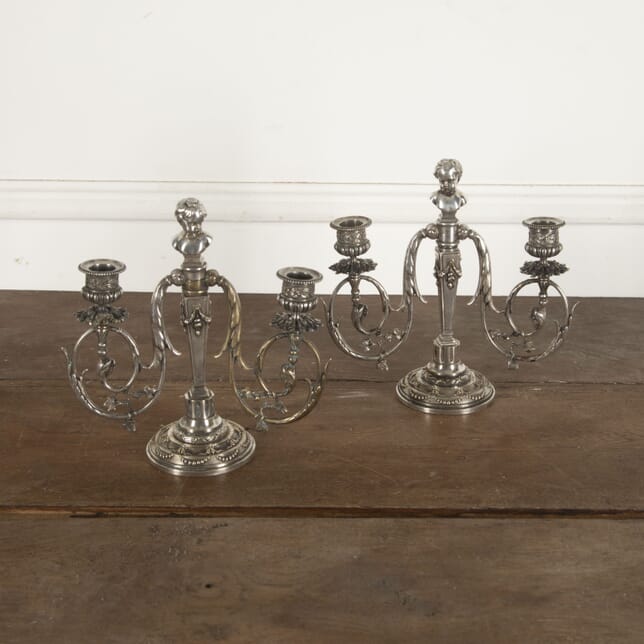 Pair of 19th Century Neoclassical Revival Candle Sticks