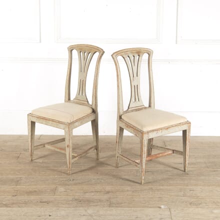 Pair of Late 18th Century Gustavian Side Chairs CH9013204