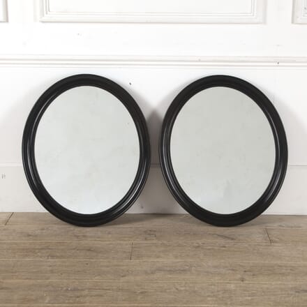 Pair of Oval Napoleon III Mirrors MI1512982
