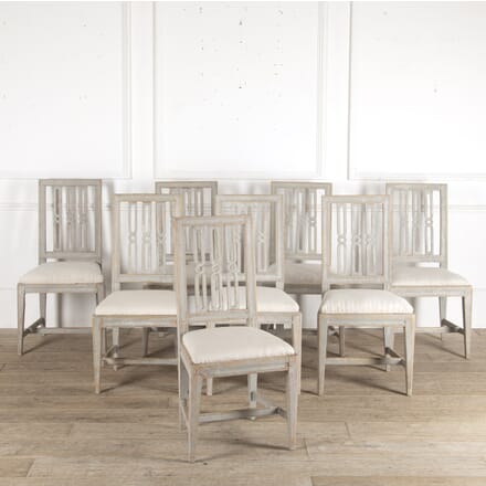 Set of Eight Gustavian Dining Chairs CD9013203