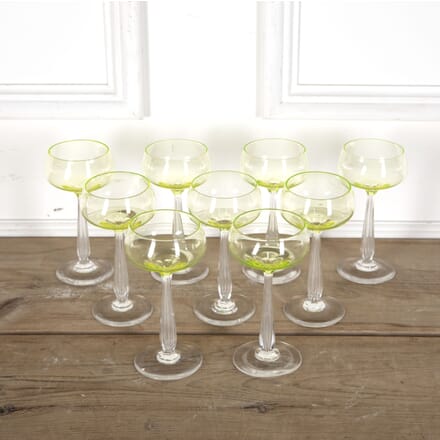 Set of Nine Art Deco French Wine, Cocktail or Champagne Glasses DA5812890