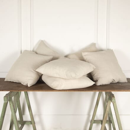 Set of Six 19th Century Antique Linen Cushions RT4412836