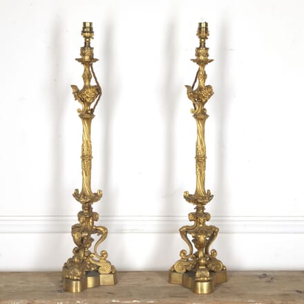 Pair of 20th Century French Gilt Bronze lamps LT8820665