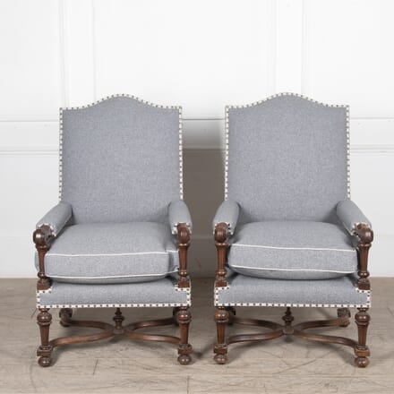 Pair of 19th Century French Walnut Side Chairs CH4028671