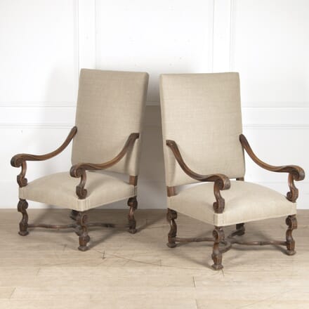 Pair of 19th Century French Oak Armchairs CH4820741