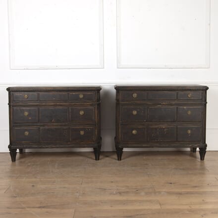 Pair of 19th Century Swedish Painted Commodes CC4320102