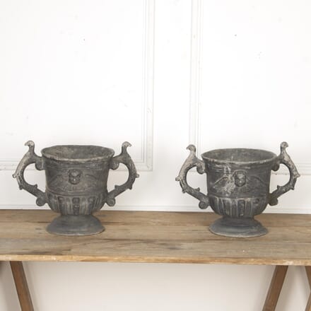 Pair of 18th Century Style Lead Garden Urns GA8120383